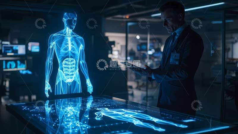 高清大图下载【趣麦麦图】科技医疗全息影像分析