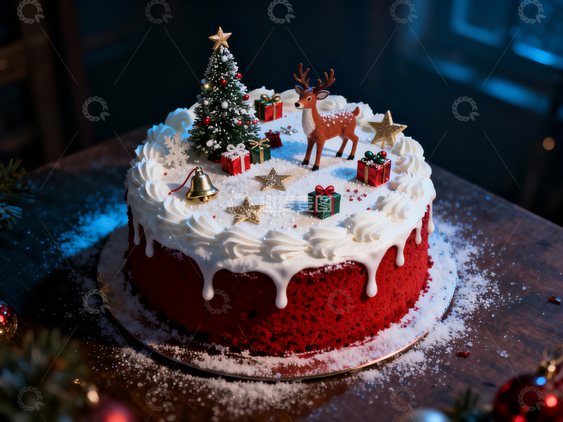 源文件下载【趣麦麦图】圣诞主题蛋糕4