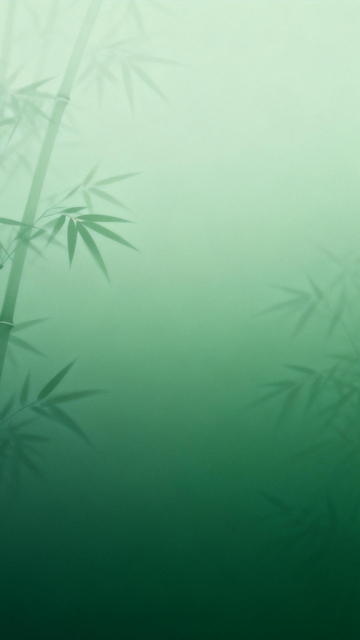 绿调竹影国风氛围1