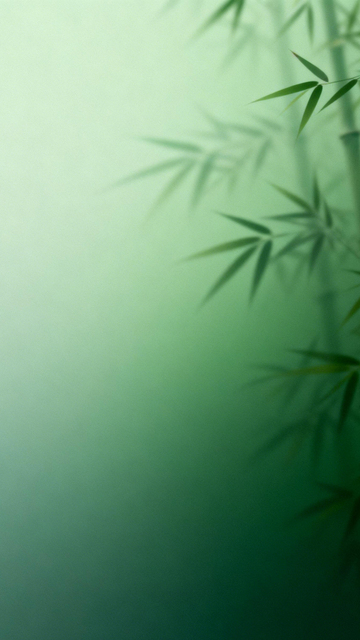 绿调竹影国风氛围2