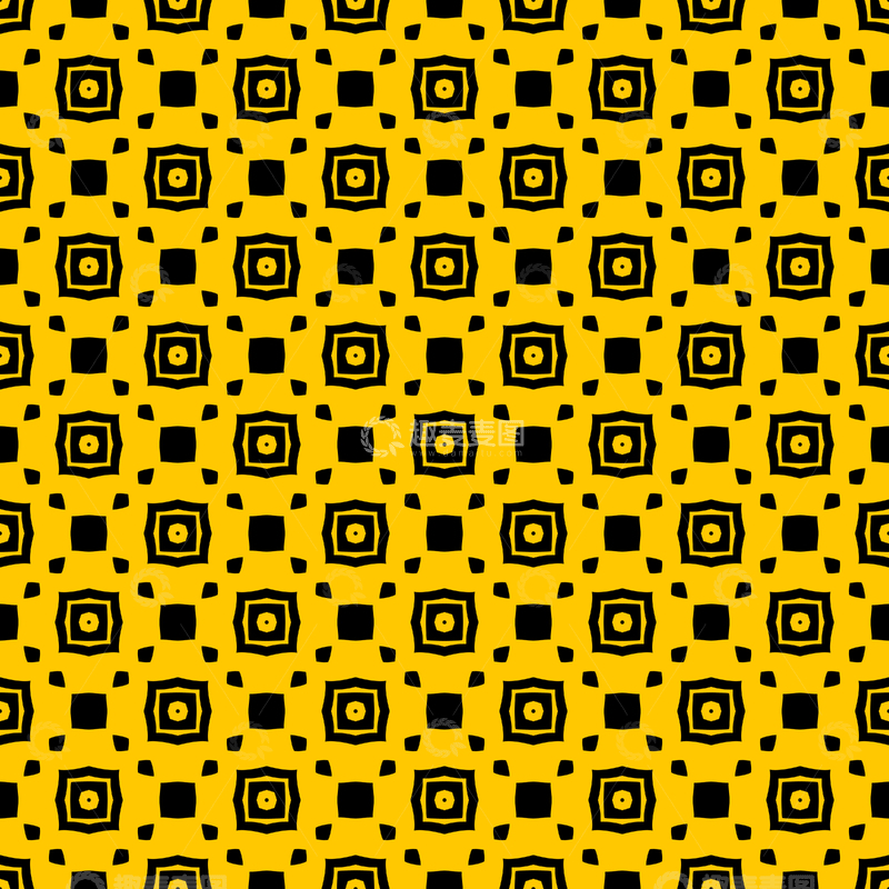 源文件下载【趣麦麦图】黄黑几何花纹背景图103