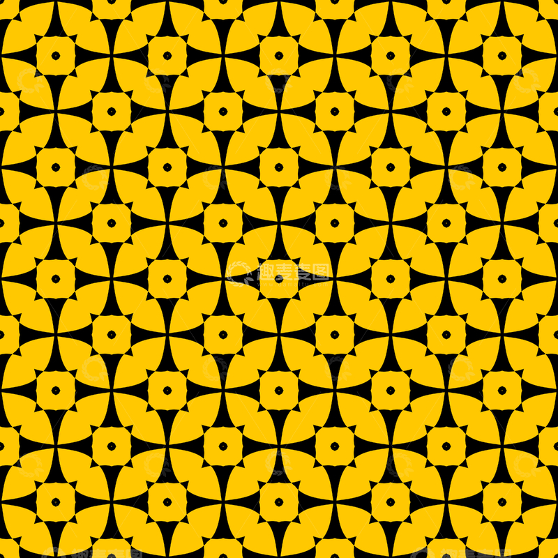 源文件下载【趣麦麦图】黄黑几何花纹背景图99