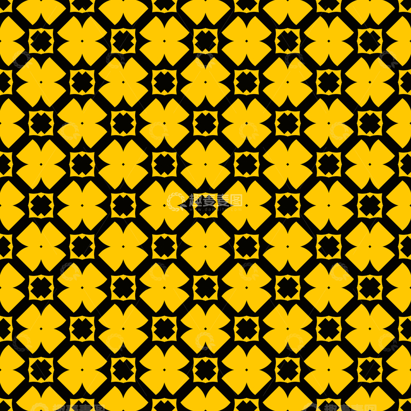 源文件下载【趣麦麦图】黄黑几何花纹背景图98