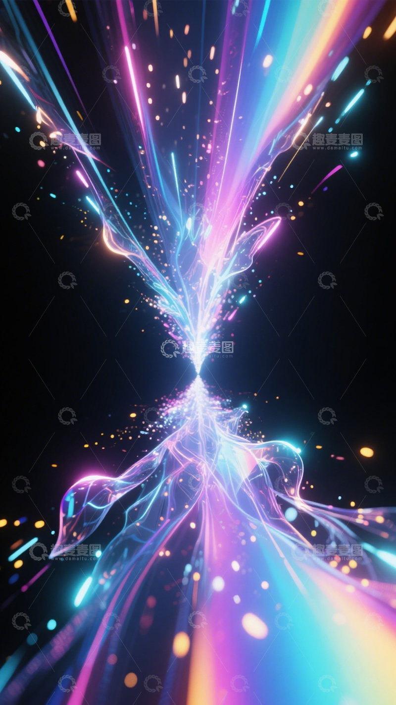 高清大图下载【趣麦麦图】炫彩光轨梦幻氛围