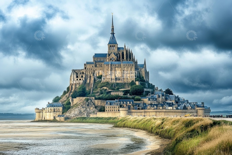 高清大图下载【趣麦麦图】圣米歇尔山城堡