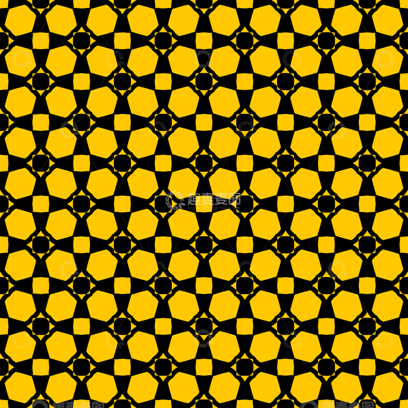 源文件下载【趣麦麦图】黄黑几何花纹背景图110