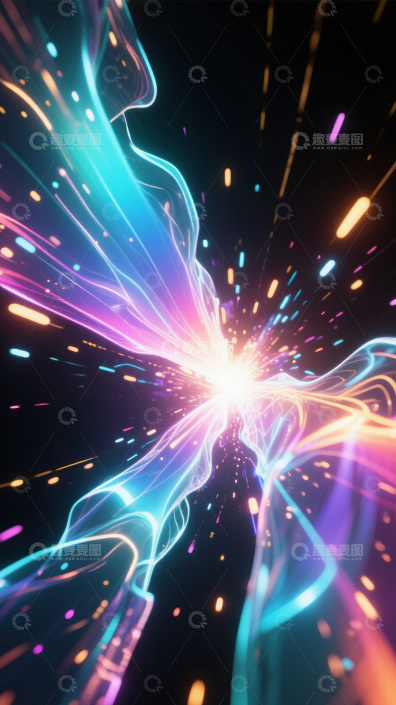 高清大图下载【趣麦麦图】炫彩光轨梦幻氛围2