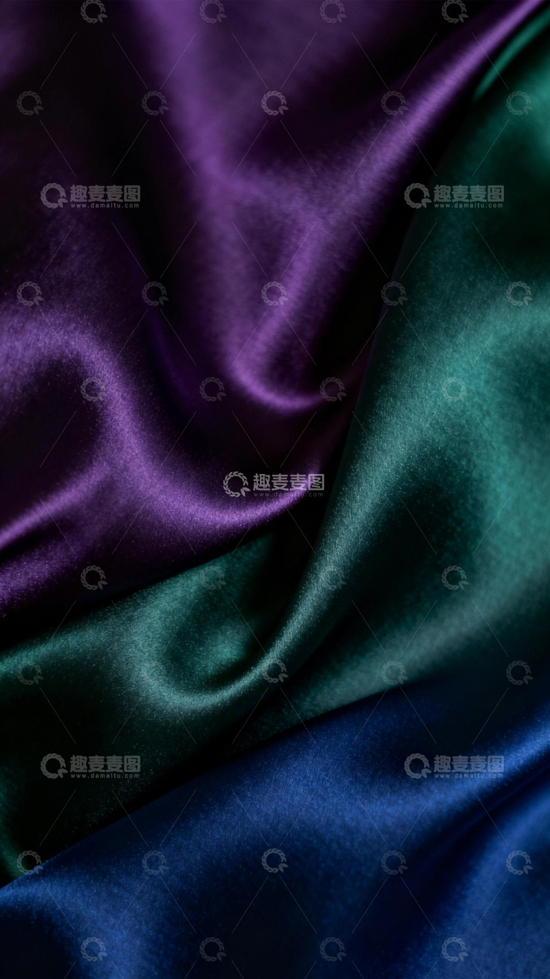 高清大图下载【趣麦麦图】紫绿蓝缎面奢华质感3