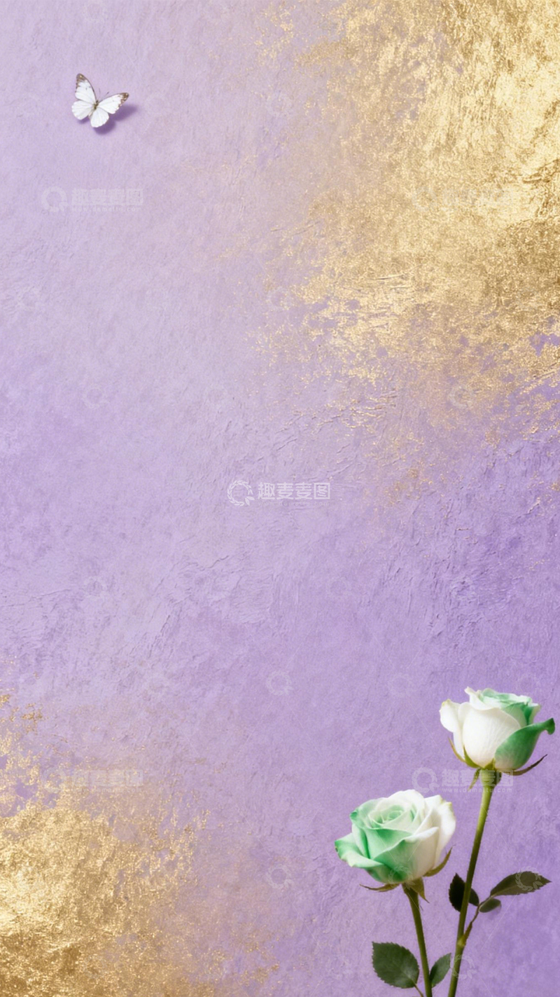 高清大图下载【趣麦麦图】紫金蝶玫奢华氛围3