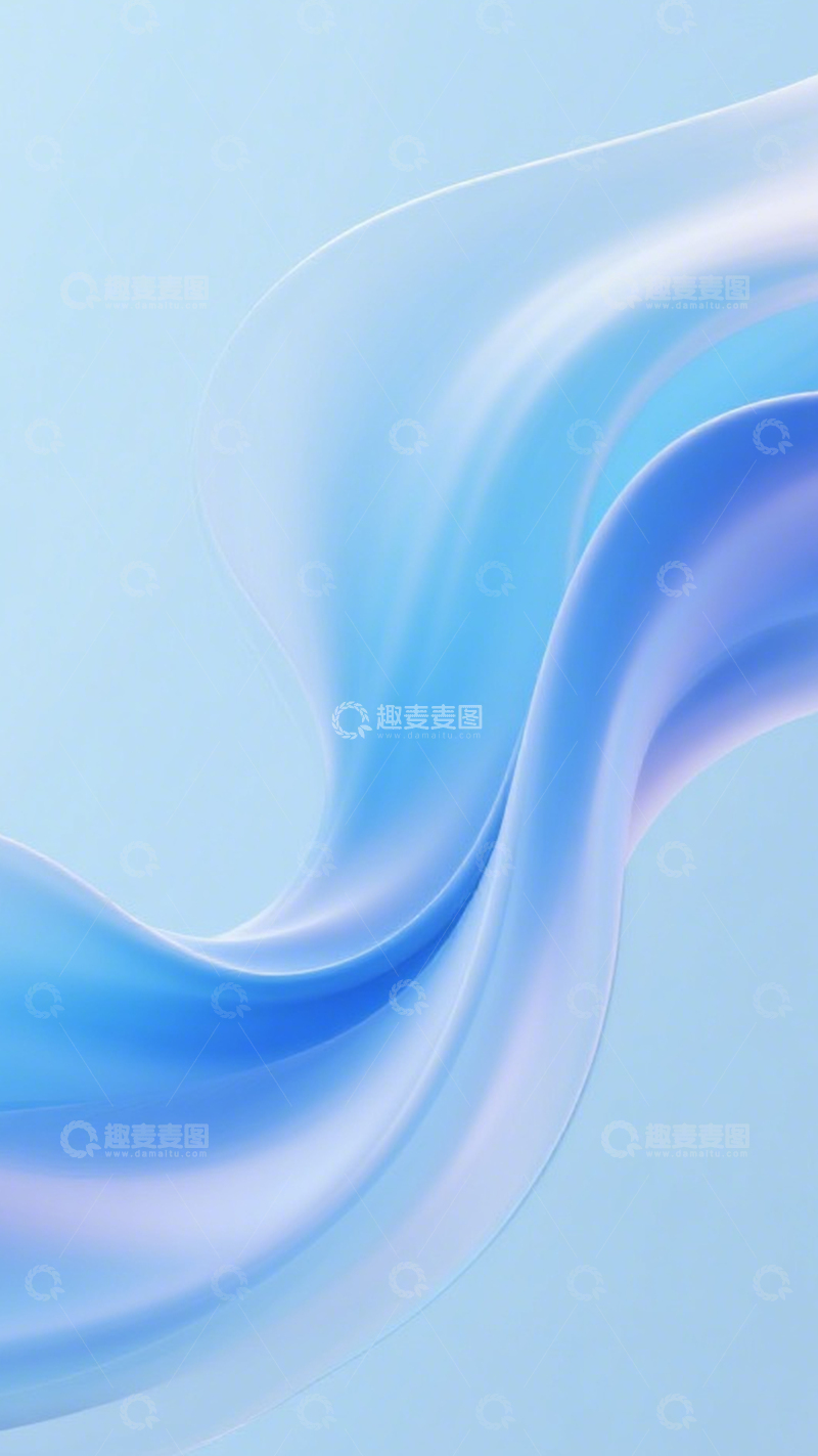 高清大图下载【趣麦麦图】蓝调流体光泽曲线2