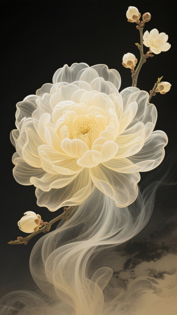 黑金牡丹国风奢华