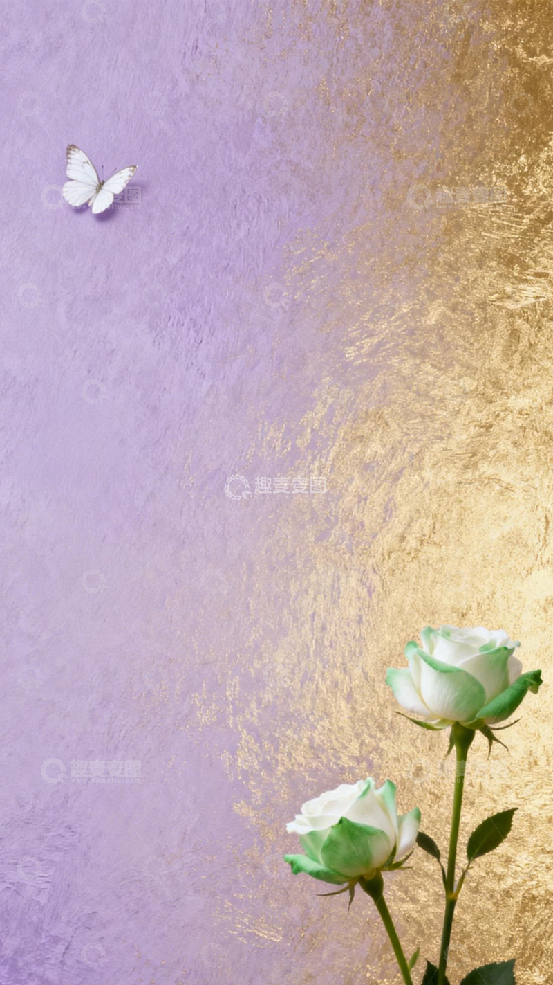 高清大图下载【趣麦麦图】紫金蝶玫奢华氛围2