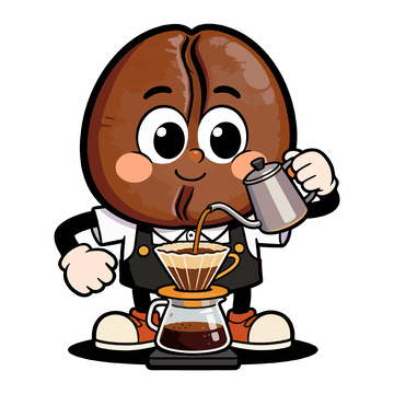 咖啡豆卡通形象制作咖啡插画