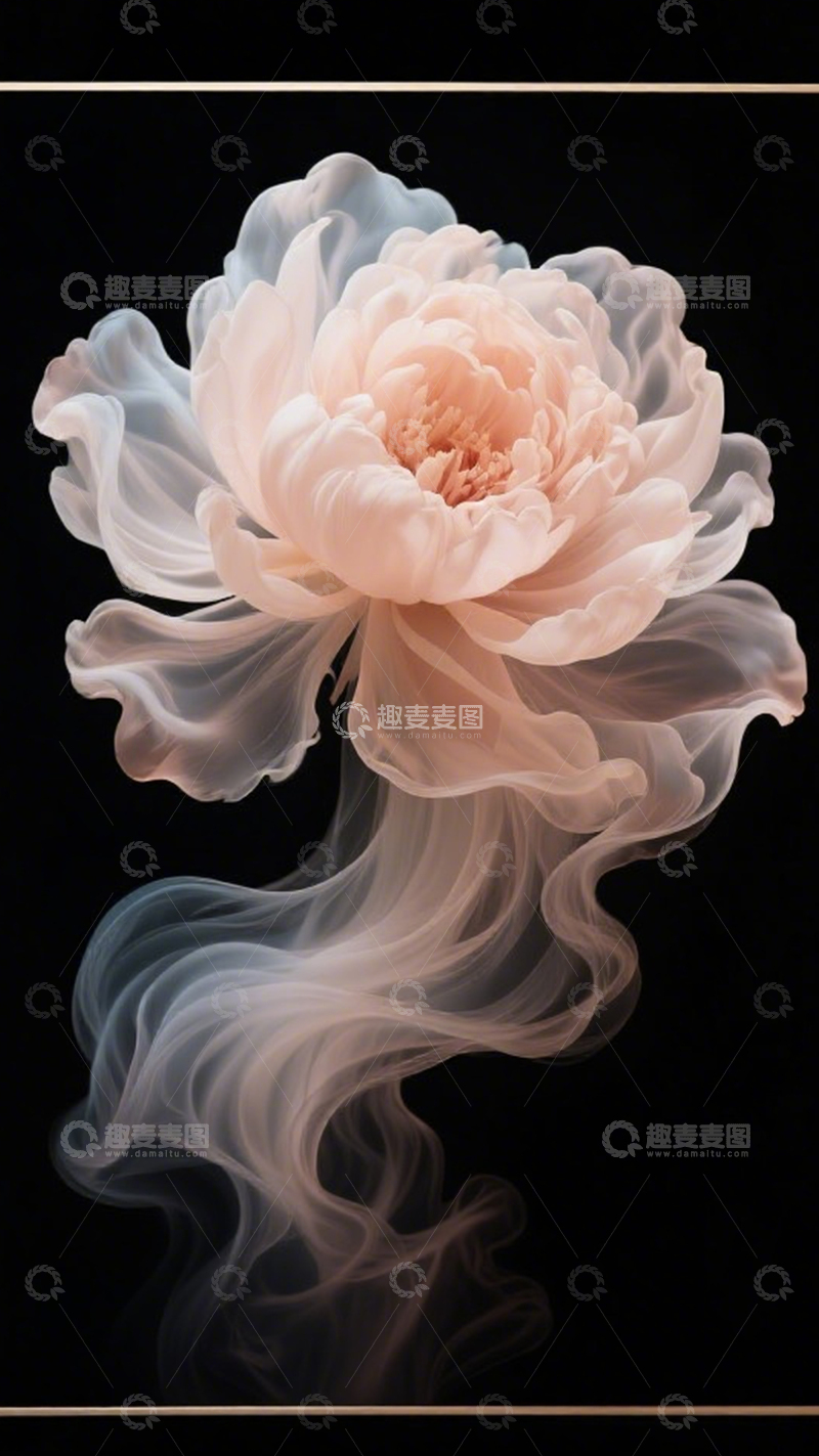 高清大图下载【趣麦麦图】粉牡丹青烟艺术氛围2