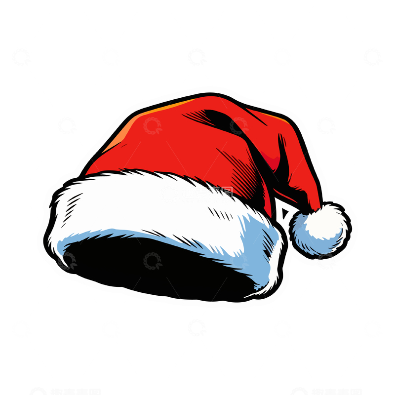 源文件下载【趣麦麦图】卡通圣诞帽手绘插画素材