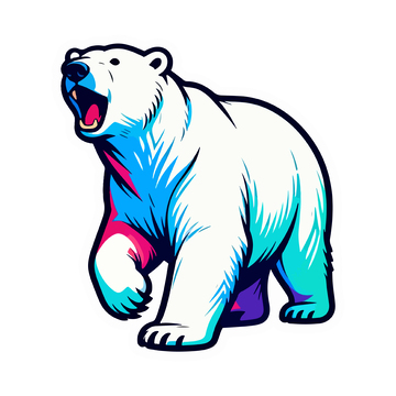 卡通北极熊插画设计元素