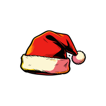 圣诞帽卡通矢量插画