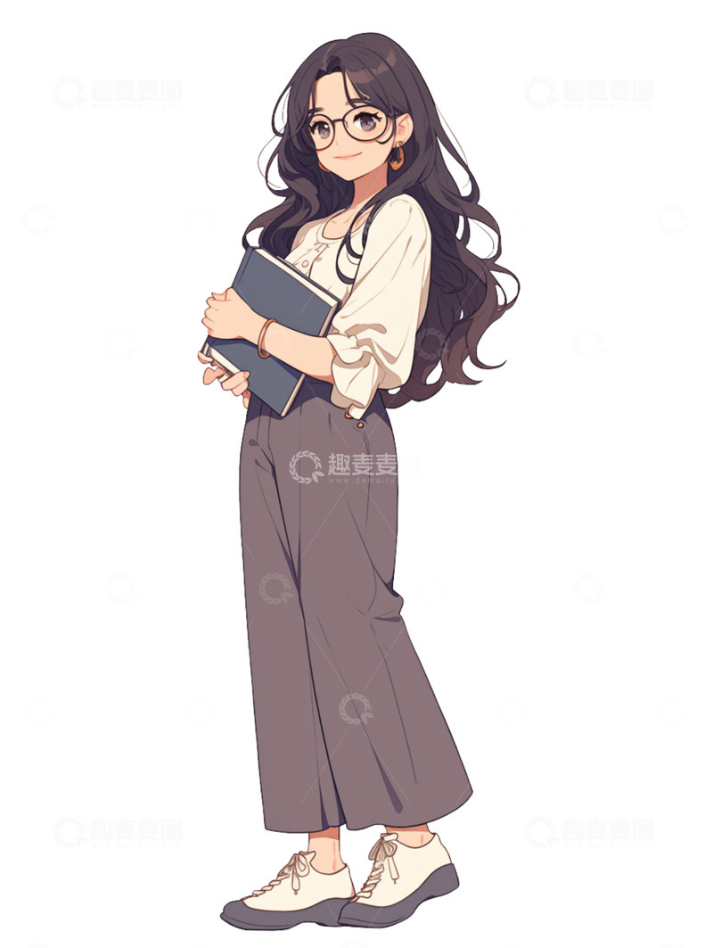 高清大图下载【趣麦麦图】AICG二次元风格女教师女大学生人物素材