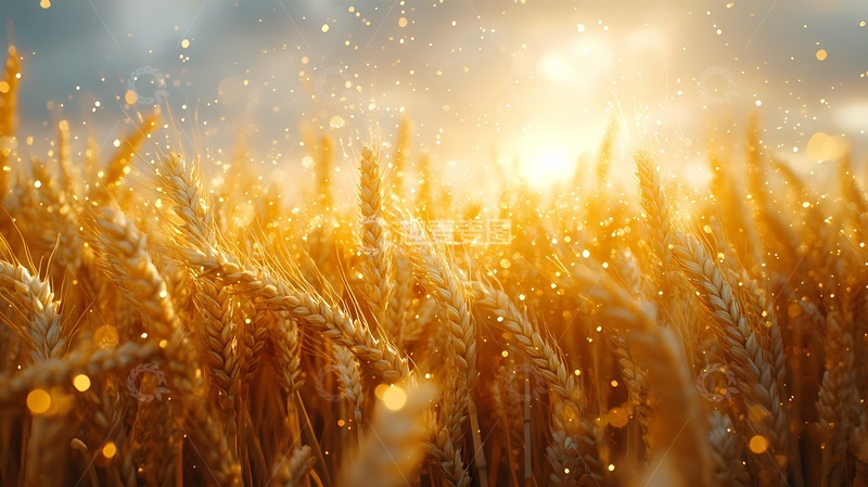 高清大图下载【趣麦麦图】金色麦田阳光照耀自然风光摄影