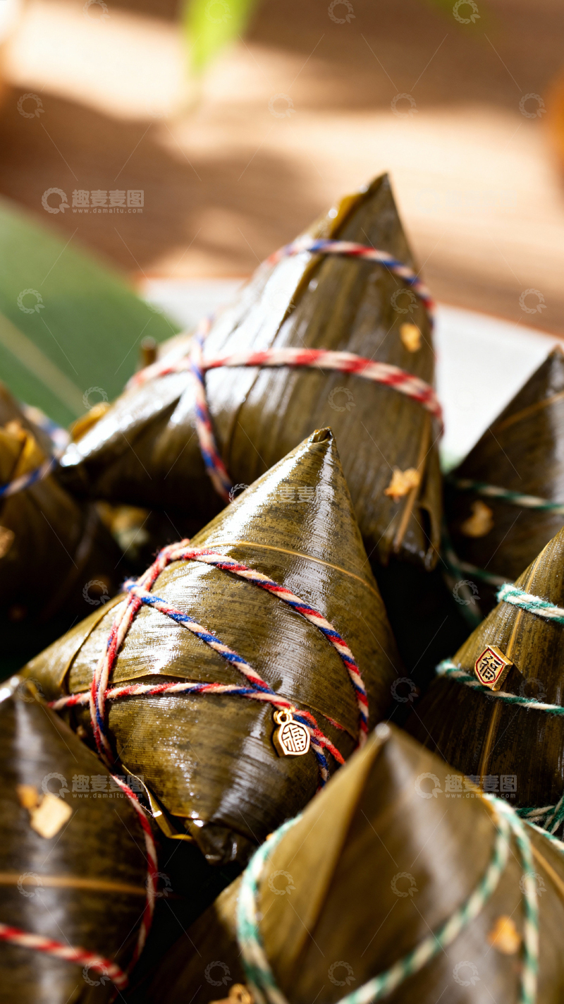 高清大图下载【趣麦麦图】端午节粽子背景_竖屏008