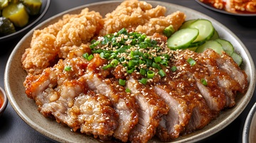 韩式烤肉拼盘美食摄影