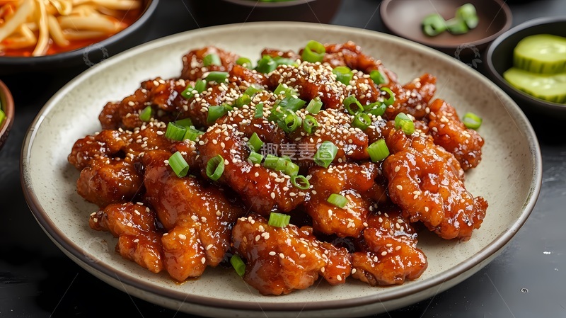 高清大图下载【趣麦麦图】韩式炸鸡美食摄影图片