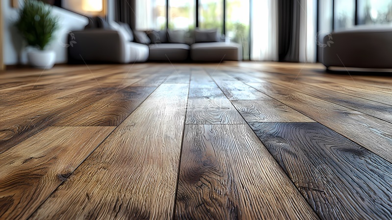 高清大图下载【趣麦麦图】深色木地板客厅装饰设计素材