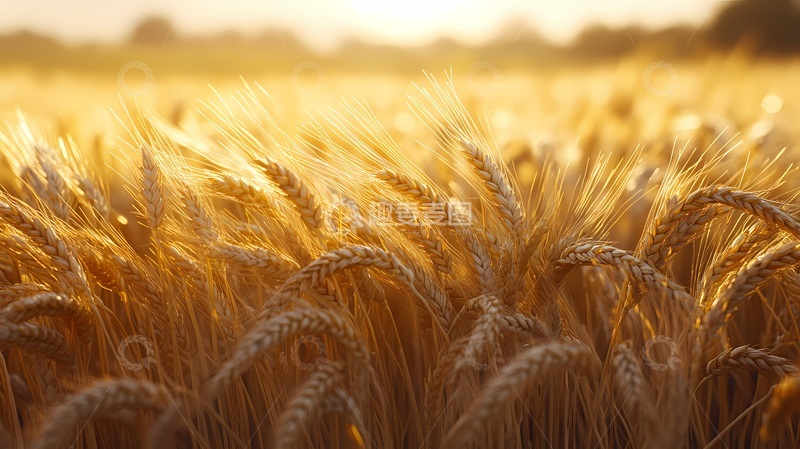 高清大图下载【趣麦麦图】金色麦田夕阳风光摄影