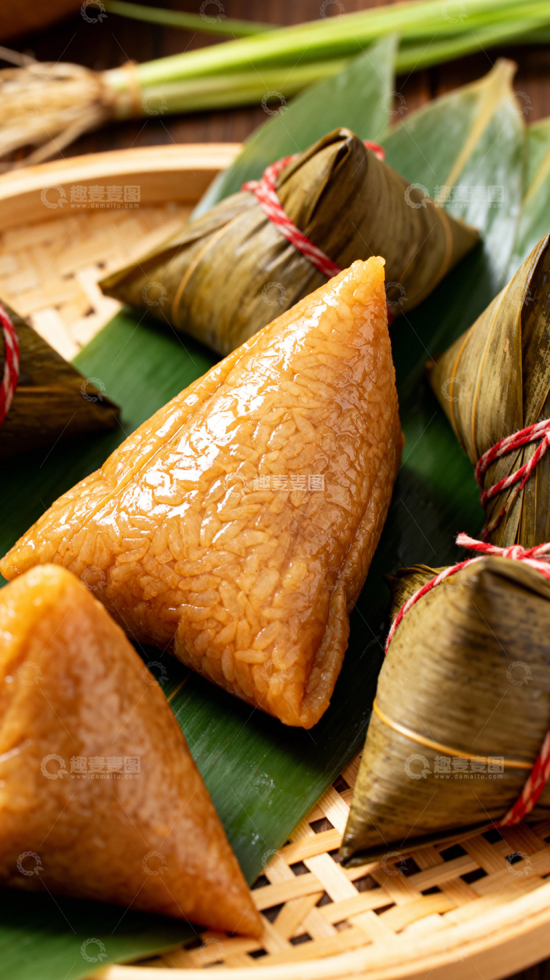 高清大图下载【趣麦麦图】端午节粽子背景_竖屏007