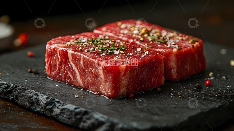 高清大图下载【趣麦麦图】石板烤肉美食摄影生肉刺身