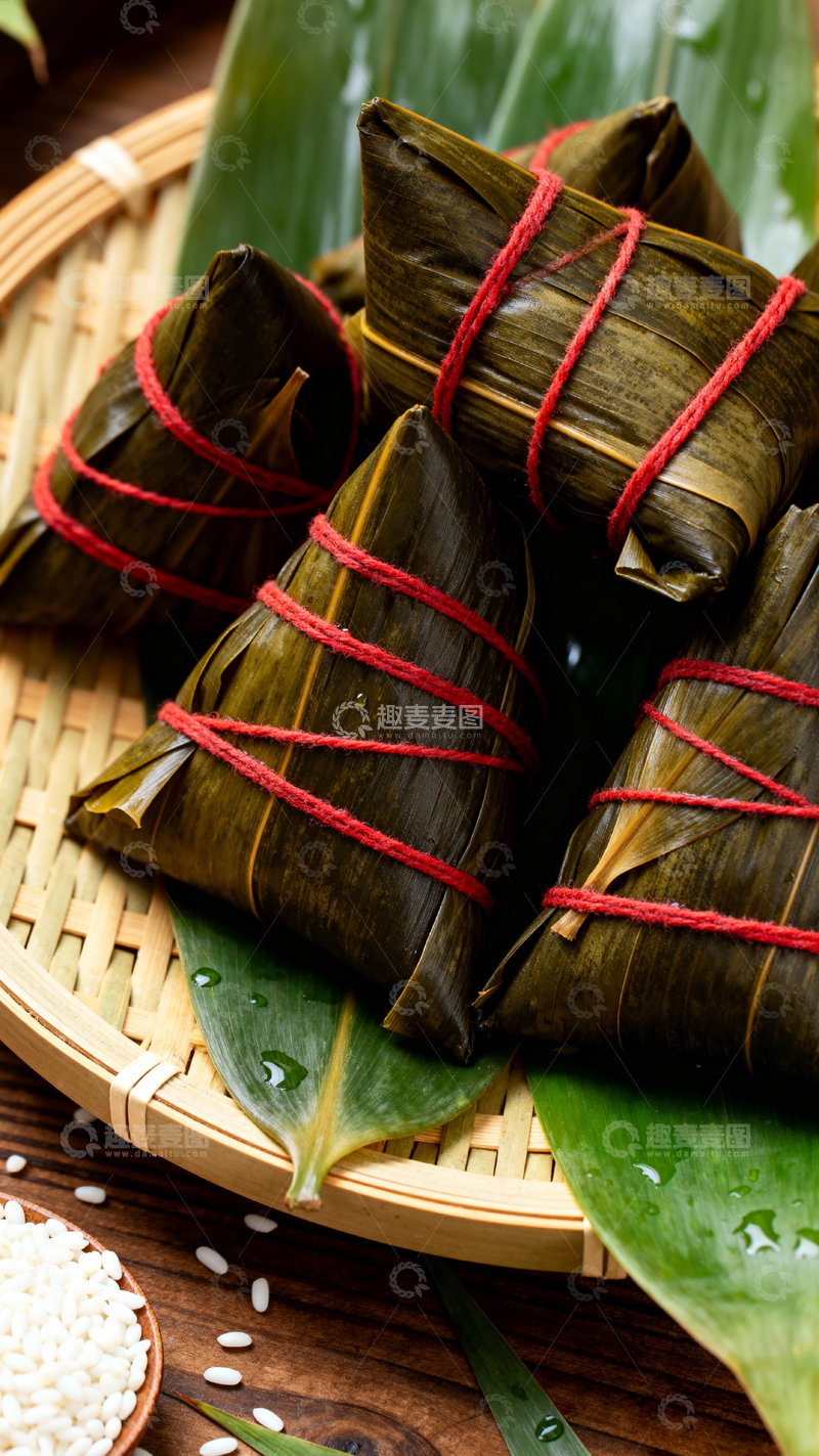 高清大图下载【趣麦麦图】 端午节粽子背景_竖屏070
