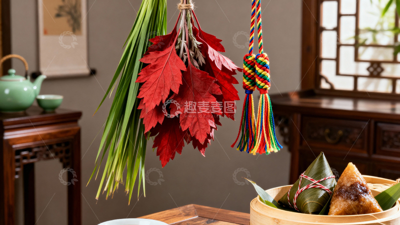 高清大图下载【趣麦麦图】端午节粽子背景023