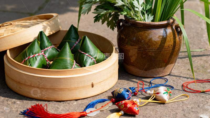 高清大图下载【趣麦麦图】-端午节粽子背景033