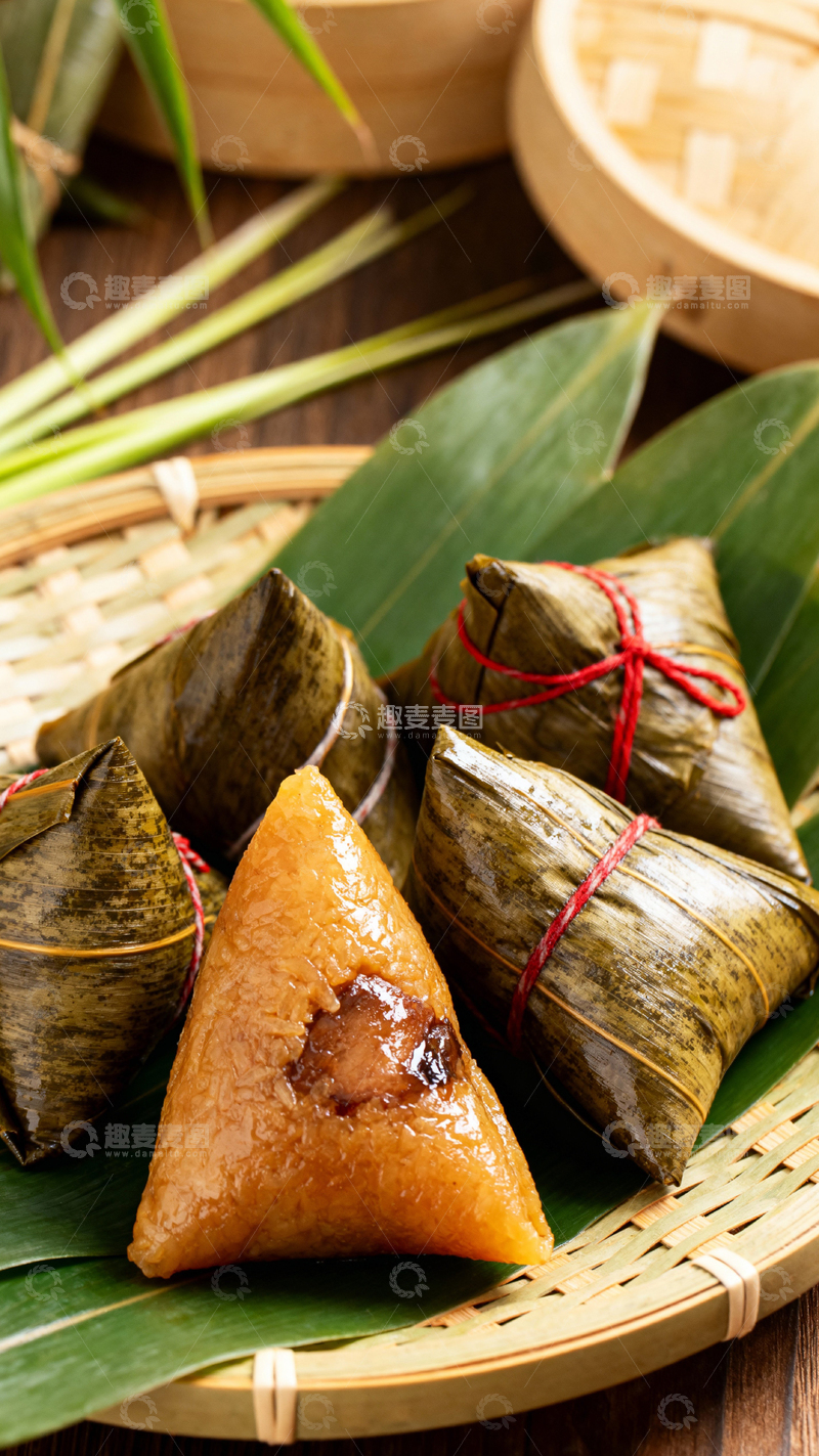 高清大图下载【趣麦麦图】 端午节粽子背景_竖屏066