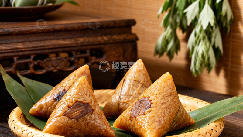 高清大图下载【趣麦麦图】端午节粽子背景025