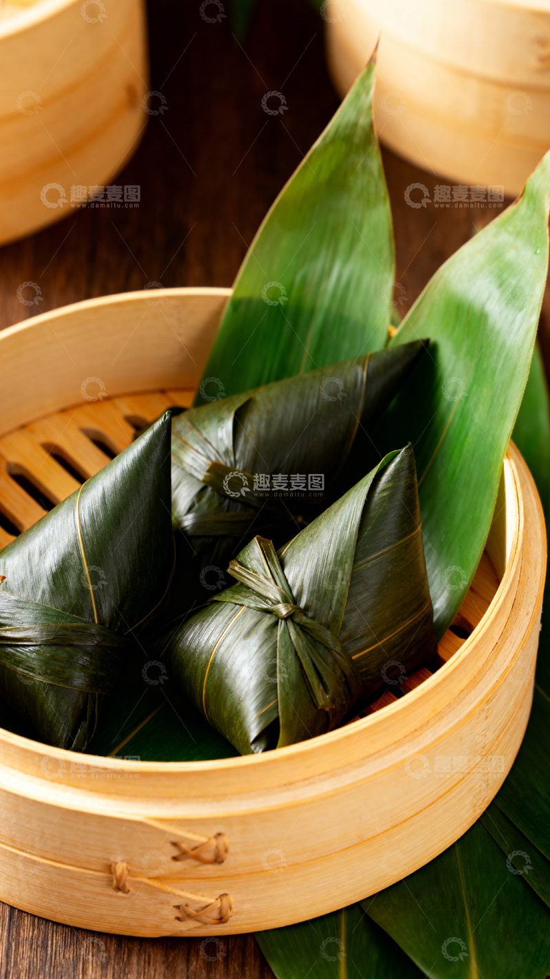 高清大图下载【趣麦麦图】端午节粽子背景_竖屏057