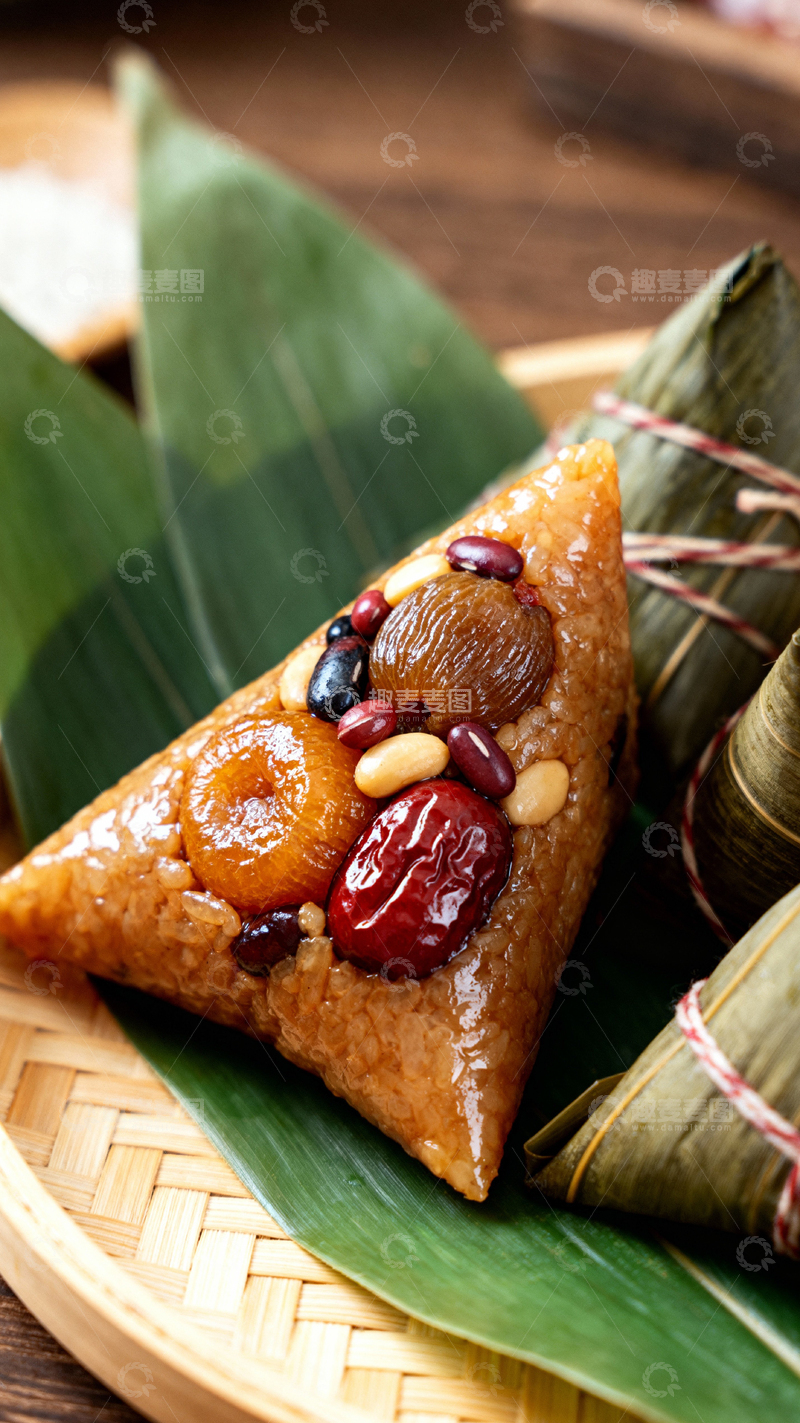 高清大图下载【趣麦麦图】端午节粽子背景_竖屏056