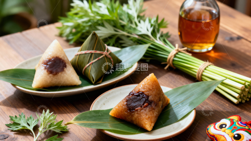 高清大图下载【趣麦麦图】端午节粽子背景022