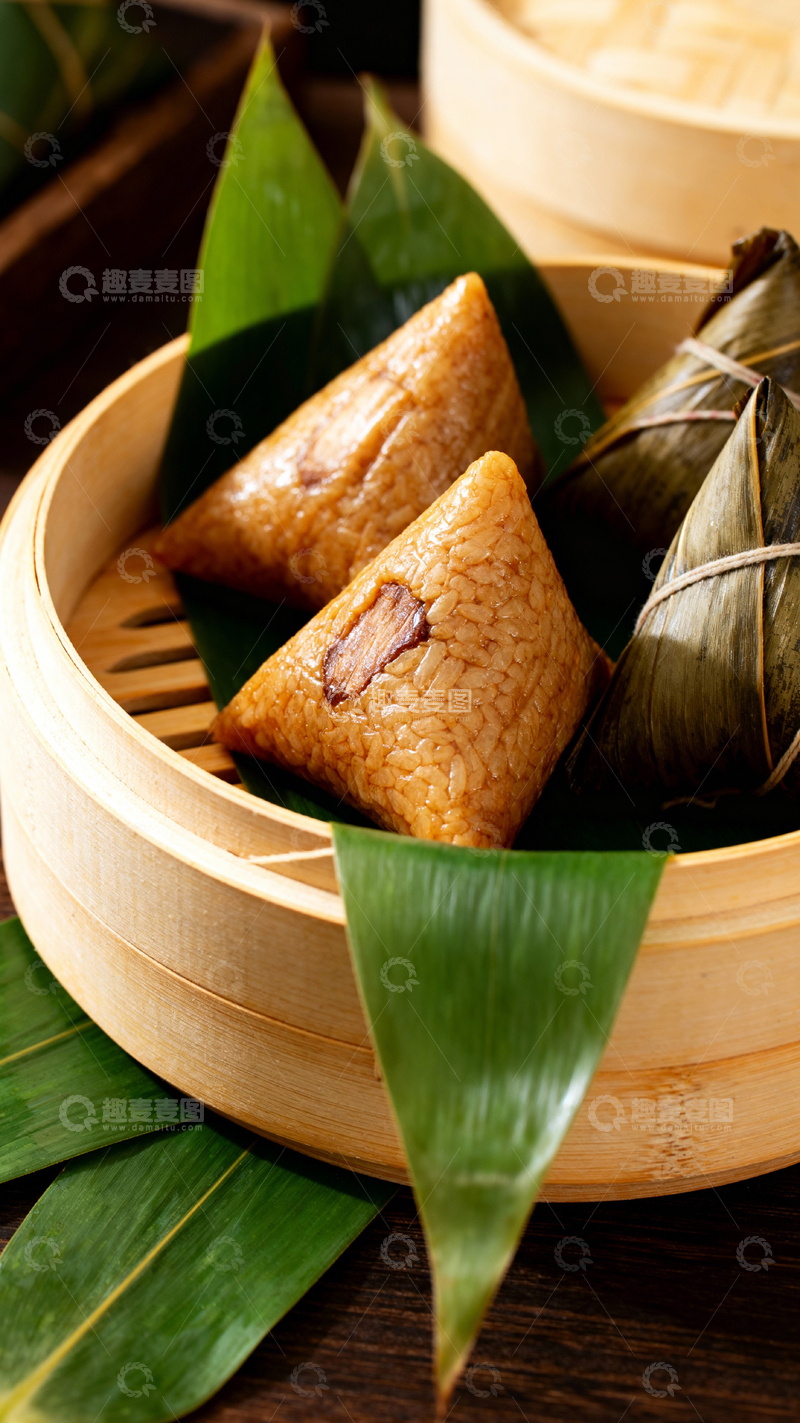 高清大图下载【趣麦麦图】端午节粽子背景_竖屏030