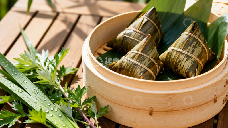 高清大图下载【趣麦麦图】端午节粽子背景038