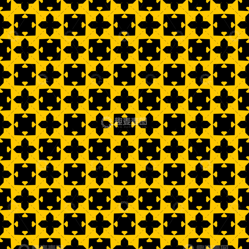 源文件下载【趣麦麦图】黄黑几何花纹背景图129