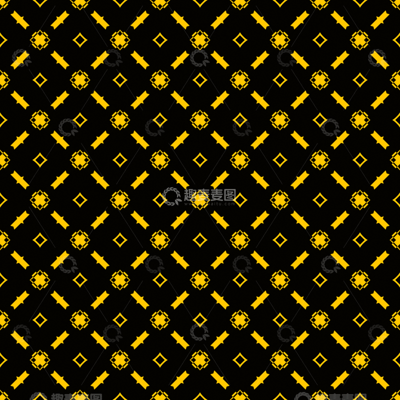源文件下载【趣麦麦图】黄黑几何花纹背景图128