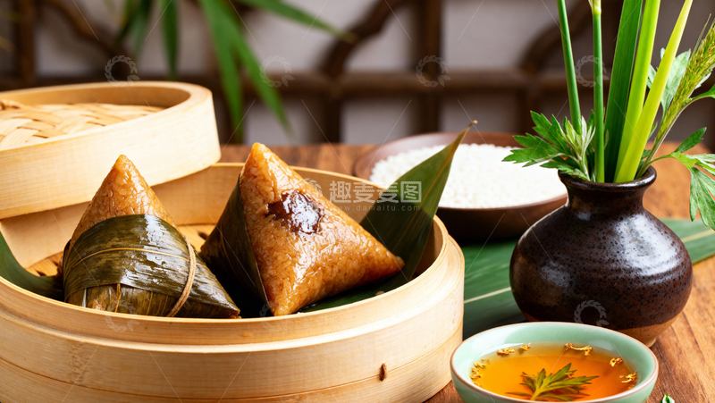 高清大图下载【趣麦麦图】端午节粽子背景060