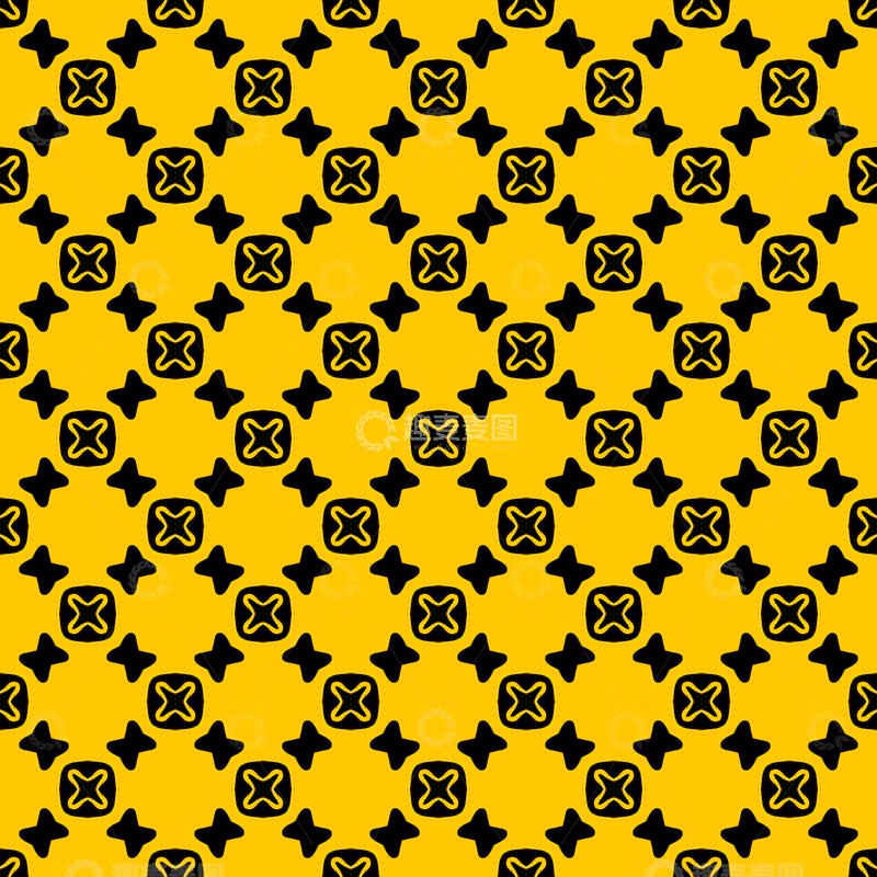 源文件下载【趣麦麦图】黄黑几何花纹背景图127