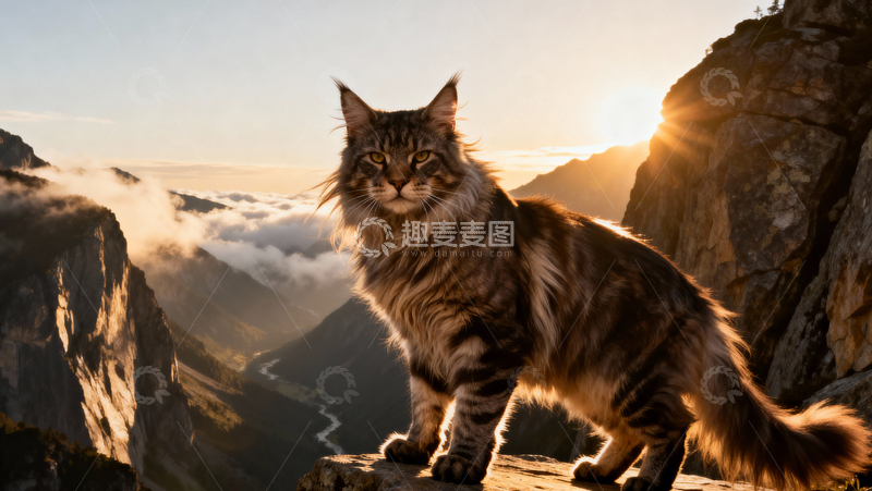 高清大图下载【趣麦麦图】可爱缅因猫025