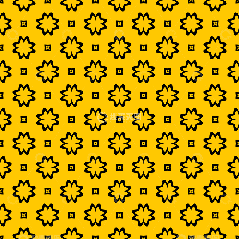 源文件下载【趣麦麦图】黄黑几何花纹背景图124