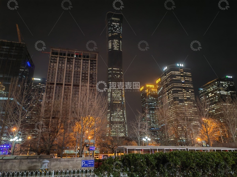 高清大图下载【趣麦麦图】-都市夜景高楼大厦
