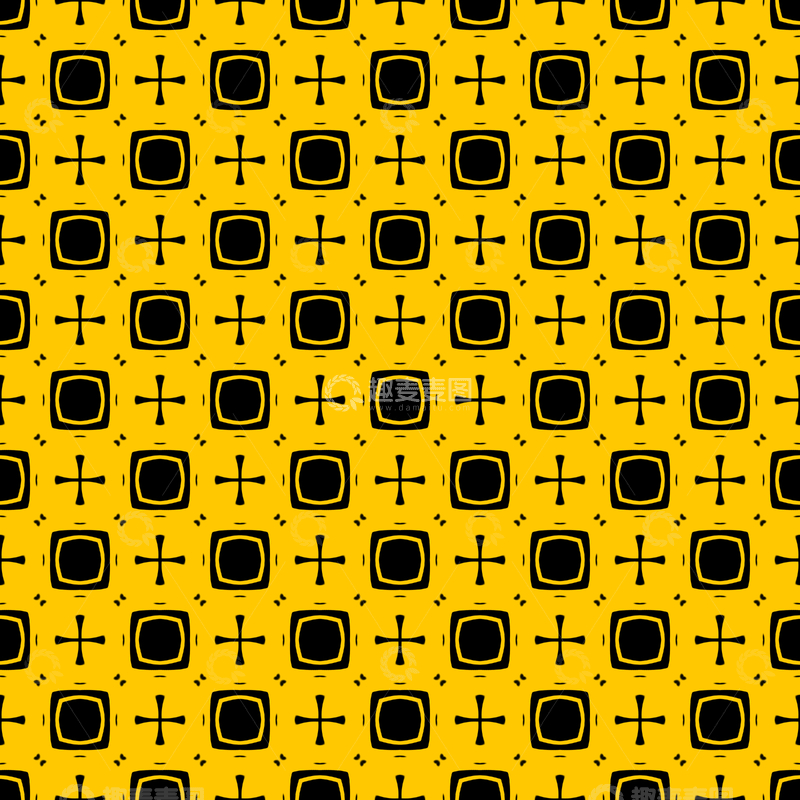 源文件下载【趣麦麦图】黄黑几何花纹背景图134