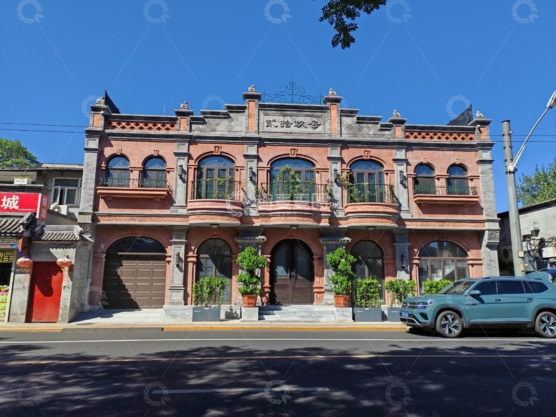 高清大图下载【趣麦麦图】古典红砖建筑街景