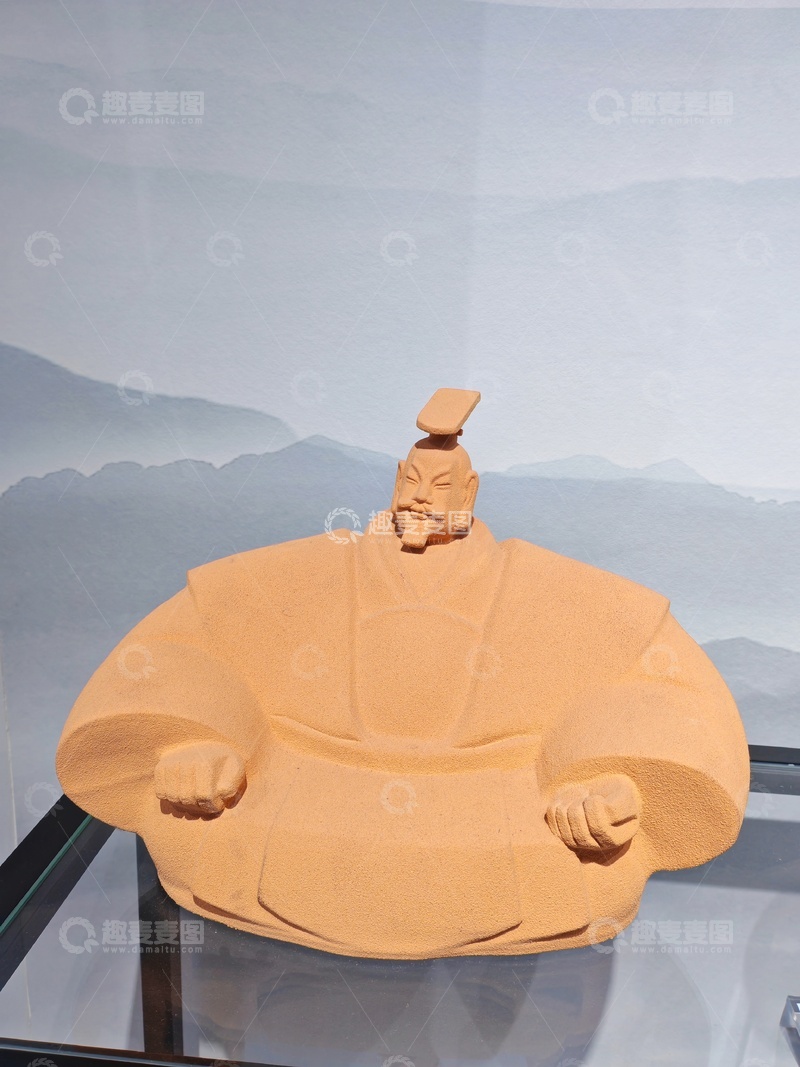 高清大图下载【趣麦麦图】陶土雕像古代人物展示